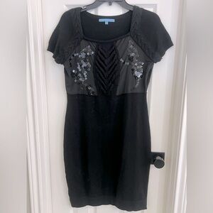 Sweater dress with sequins. Size Small